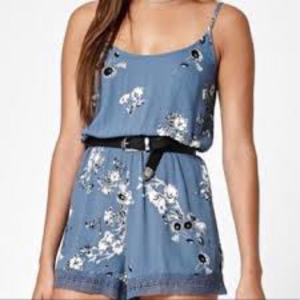 Kendall & Kylie Blue Floral Romper